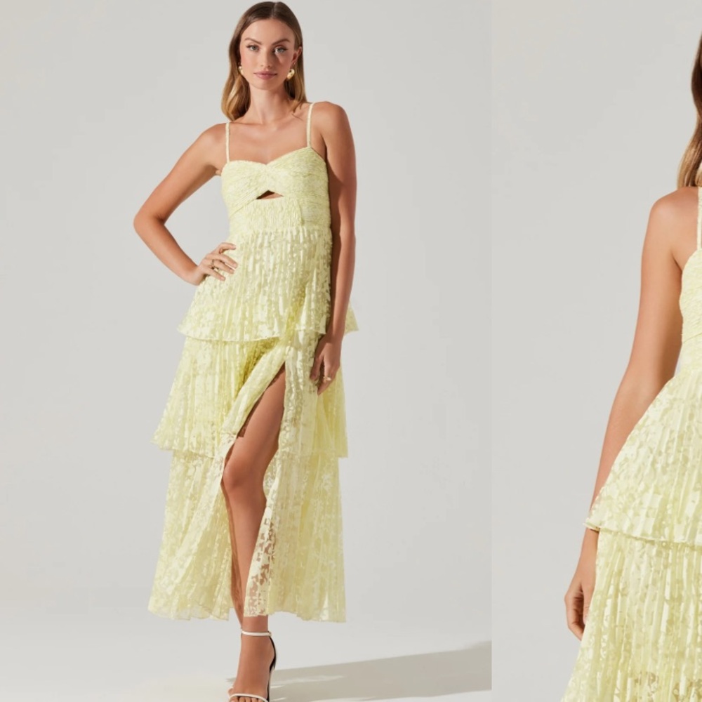 Sold out online! “Emmi front cutout tiered dress”- ASTR the label